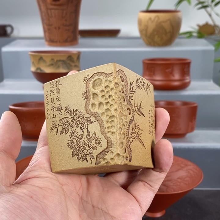 龙***树宜兴紫砂手工主人杯