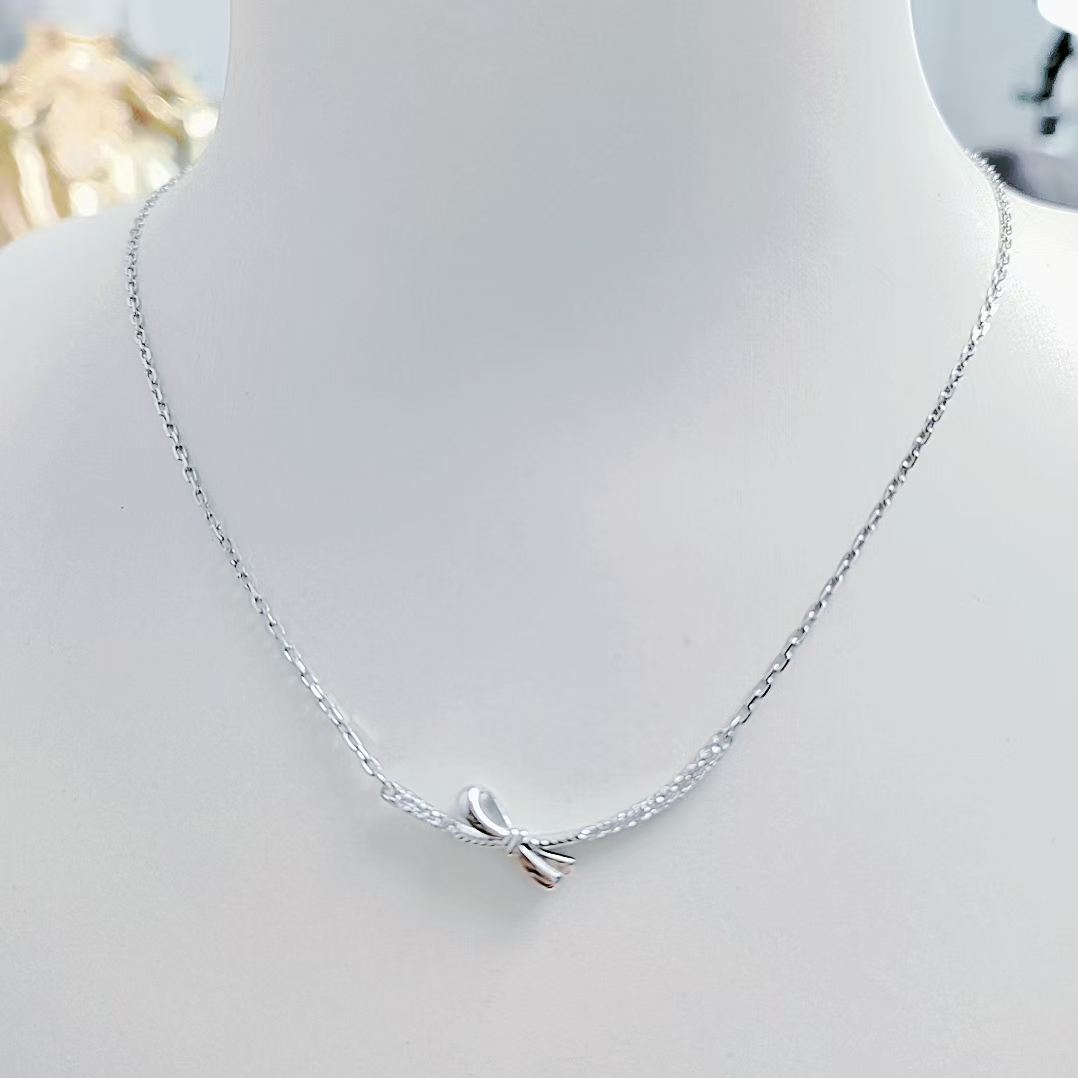 PT950 铂金 大微笑套链气质时尚简约百搭个性