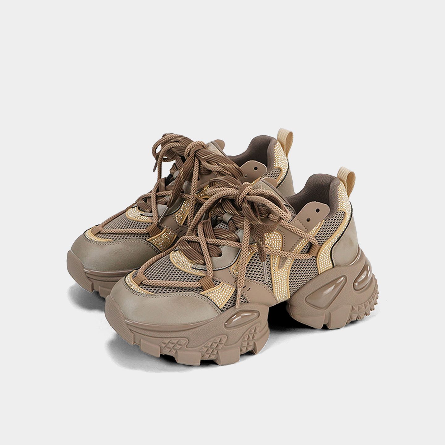 【安妮专享】网面透气潮流增高户外休闲运动鞋1-186