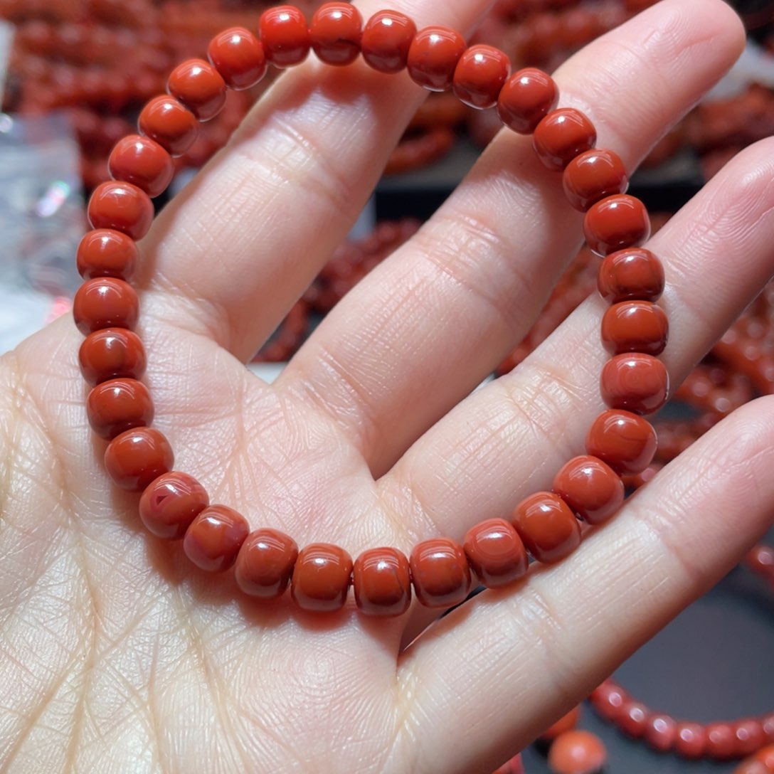 南红玛瑙手链未镶嵌