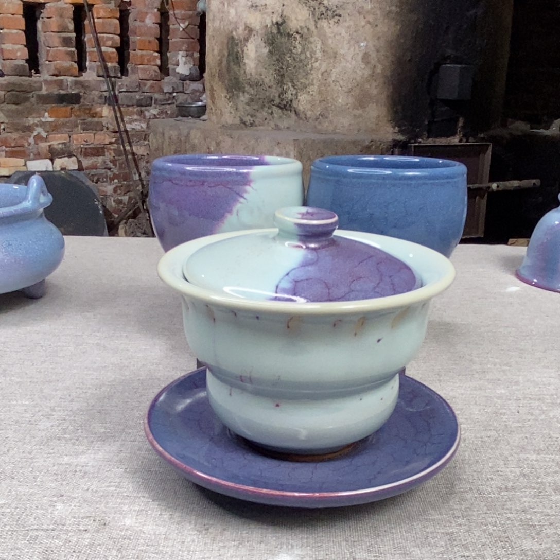 旷***野摆件陶开窑大吉，神垕钧瓷