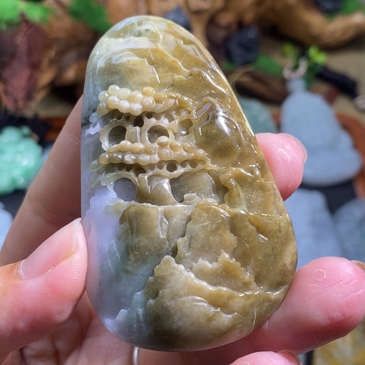 【闪购商品】颈饰未镶嵌翡翠山水