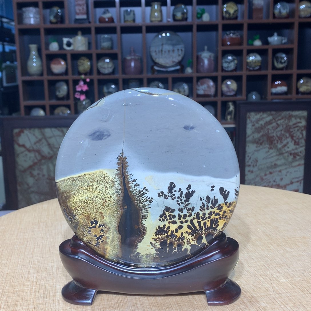 紫砂，广西国画石摆件，收藏观赏