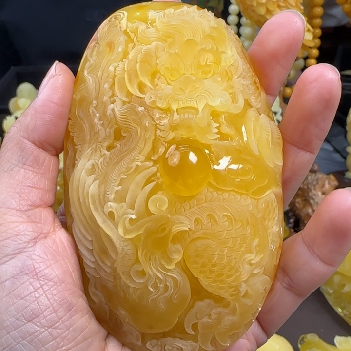 蜜蜡珠宝奇石未镶嵌淡**远