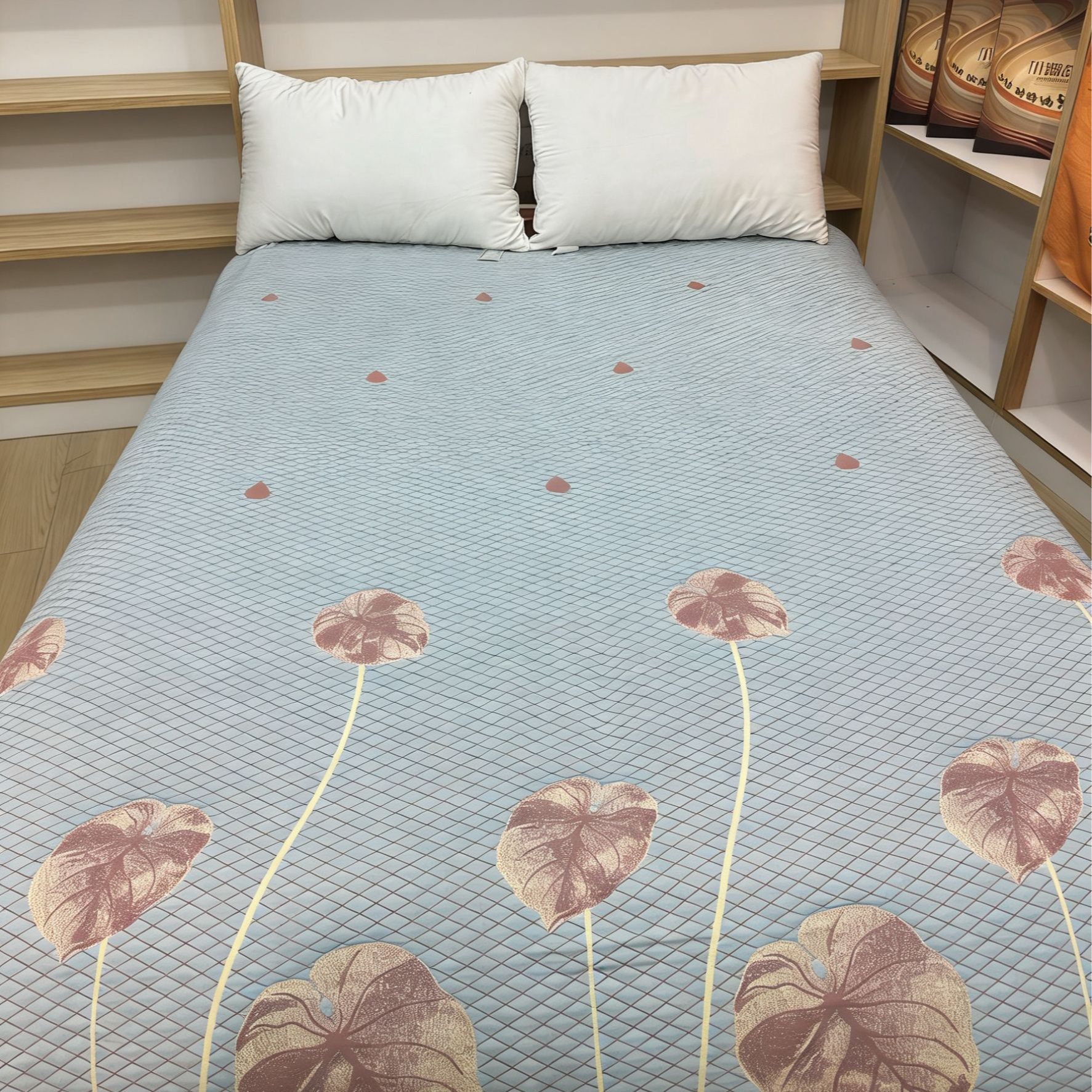 多功能纱布床盖--浅荷晚风230*250