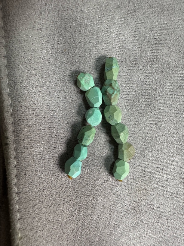 原矿绿松石钻切配饰