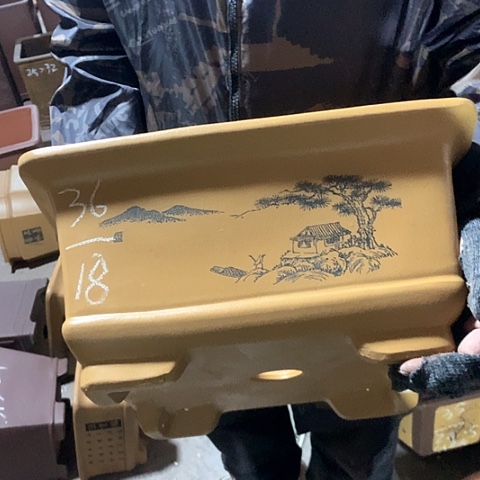 紫砂花盆手工制作