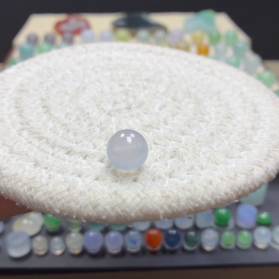 翡翠未镶嵌手链11.17冰紫圆珠