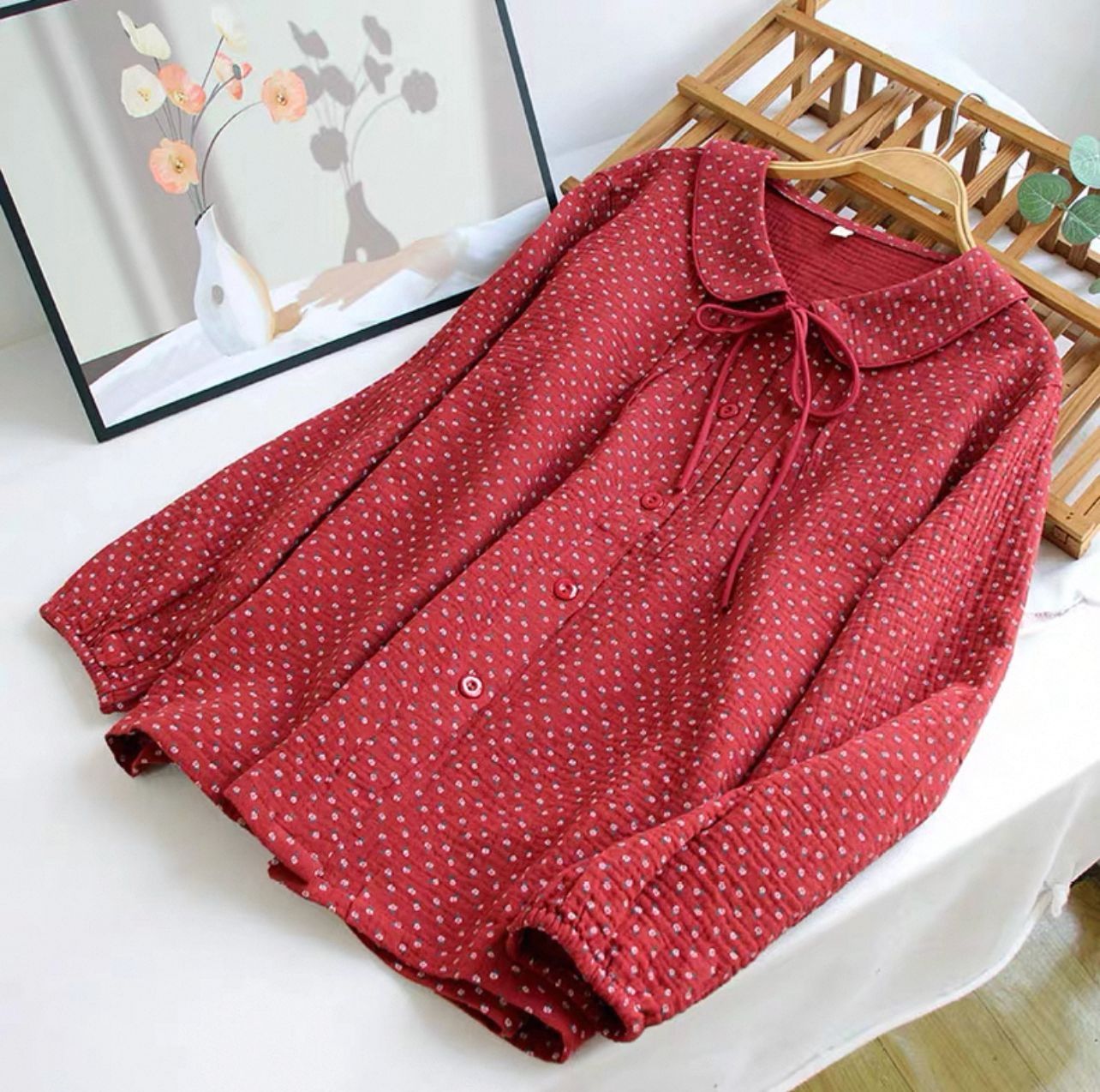 睡衣女春秋款纯棉长袖女款秋季加大码全棉家居服夏天薄款女士套装