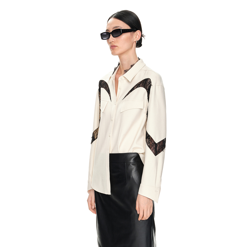 H·GENTEEL荷高【七语专享】新冬女蕾丝显瘦休闲衬衫GCD41630678