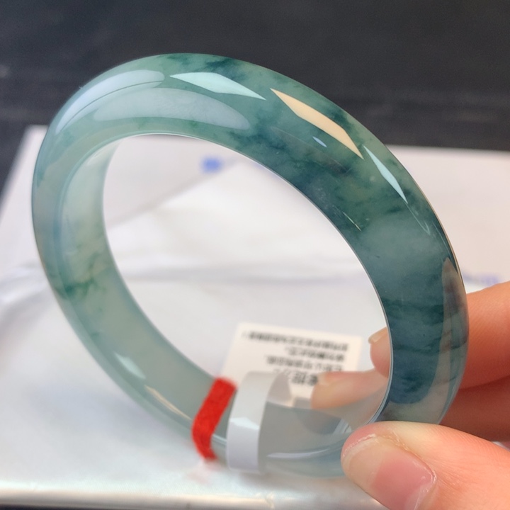 翡翠未镶嵌手镯53圈