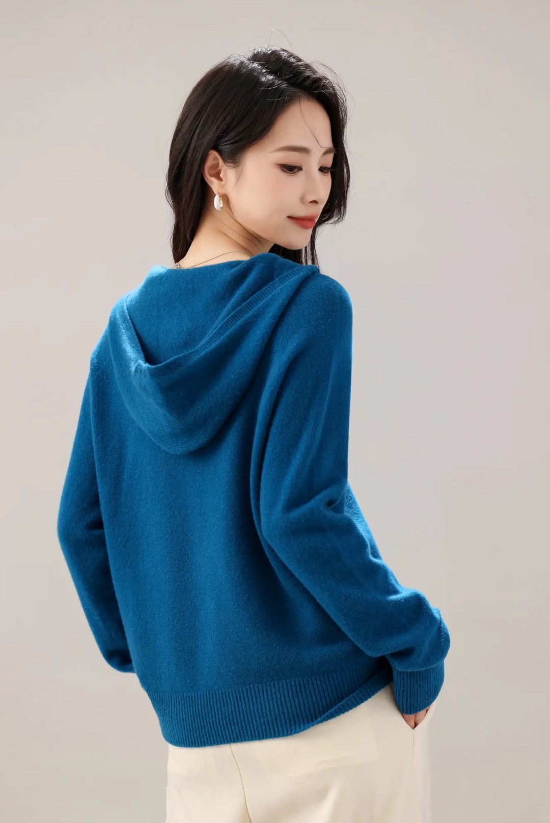 【PURE YARN】100纯羊毛连帽时尚百搭休闲保暖秋冬羊毛衣-707