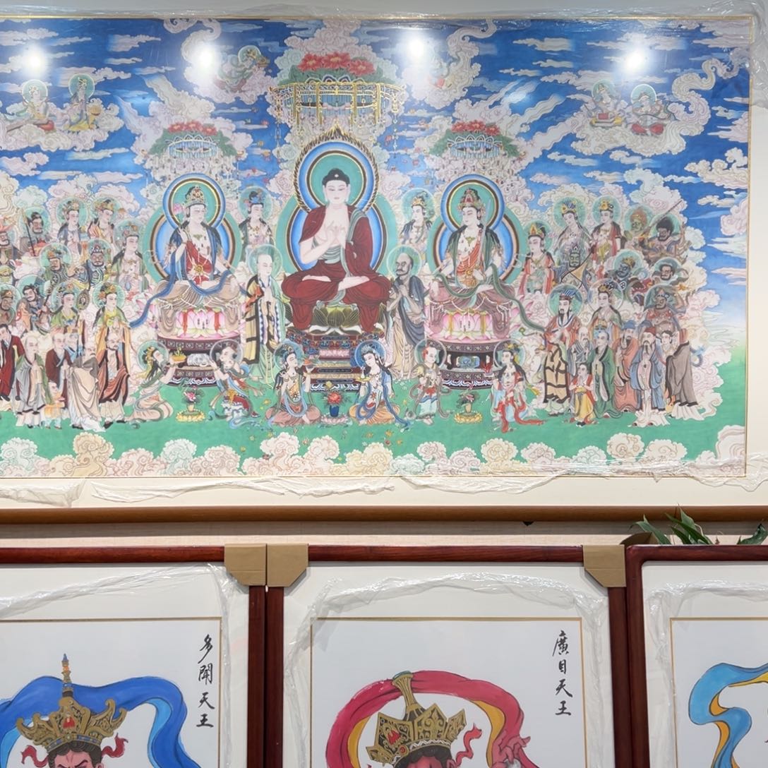 浩***空国画李老师释迦摩尼讲法图