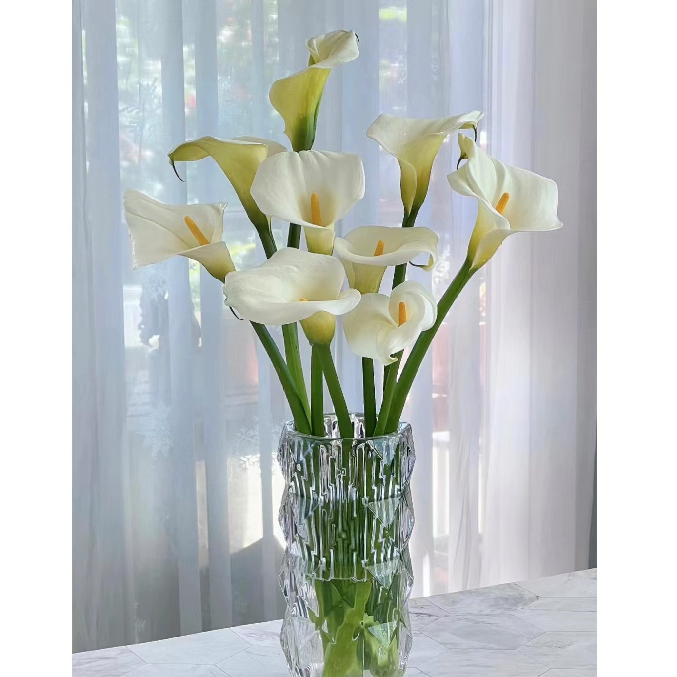 10枝马蹄莲（60cm-70cm）(可手动开花)  (两单发顺丰或京东快递)