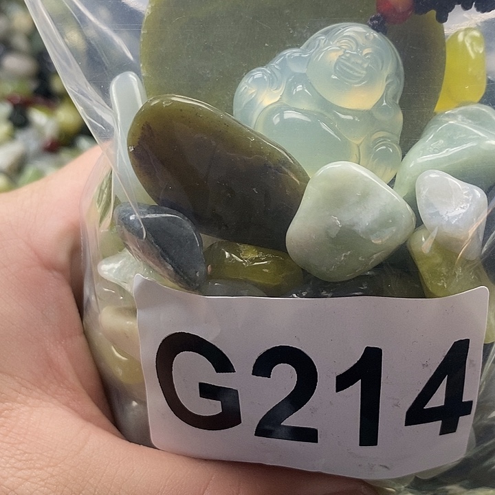 岫玉鱼缸石未镶嵌