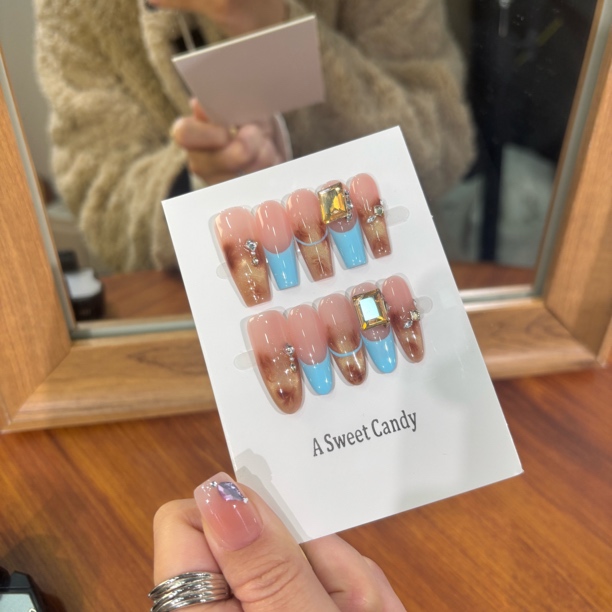 「孔雀翎续」一颗喜糖 | sweet candy猫眼纯手绘/ 新年穿戴甲