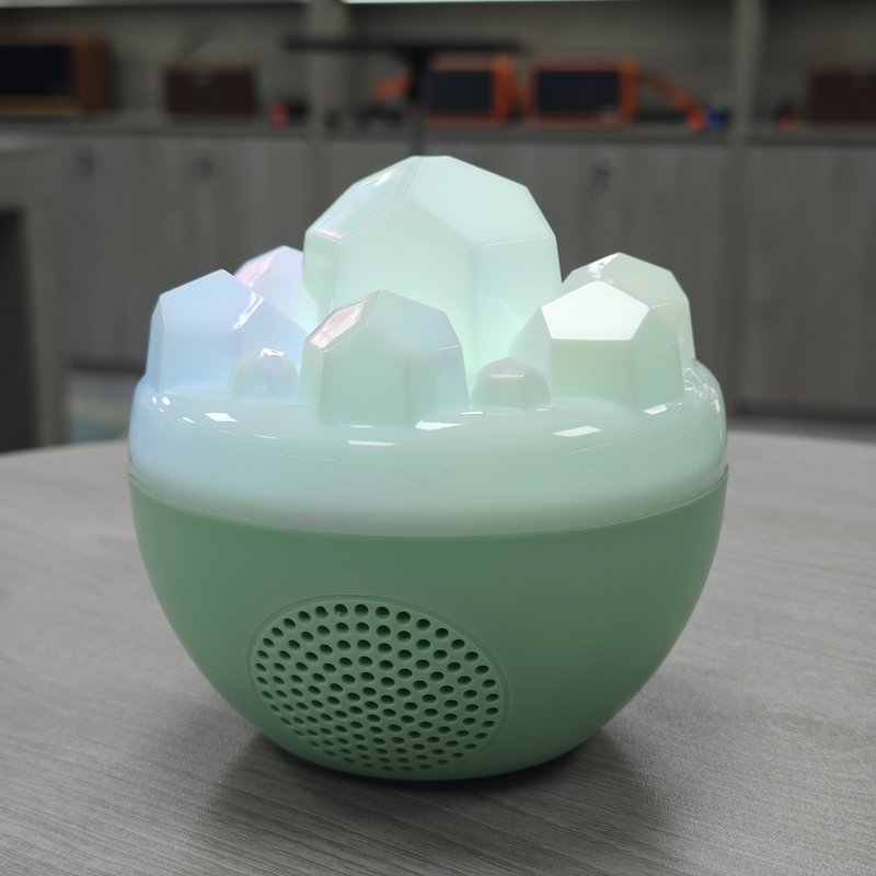 冰山音箱YM-321炫彩迷你类冰雕菱形水晶小音箱室内氛围灯蓝牙音箱