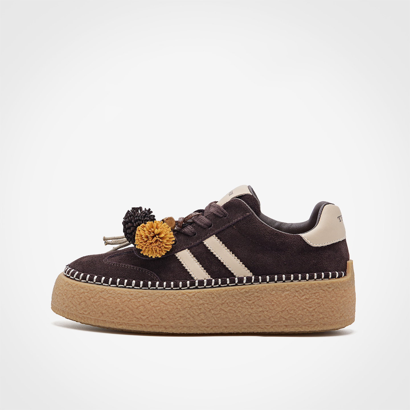 真皮德训鞋女2025新款厚底增高休闲板鞋时尚百搭平底女鞋