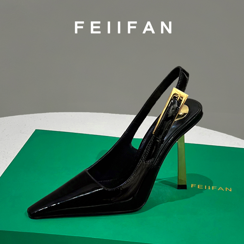 【现货】黑色高跟鞋2025春秋新款细跟高级感轻奢气质百搭单鞋女7767