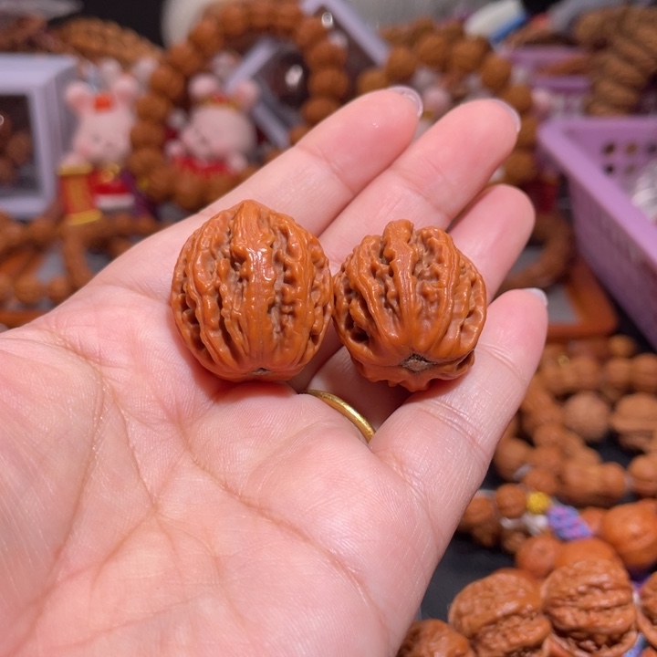 文玩核桃手串70龙骨手捻