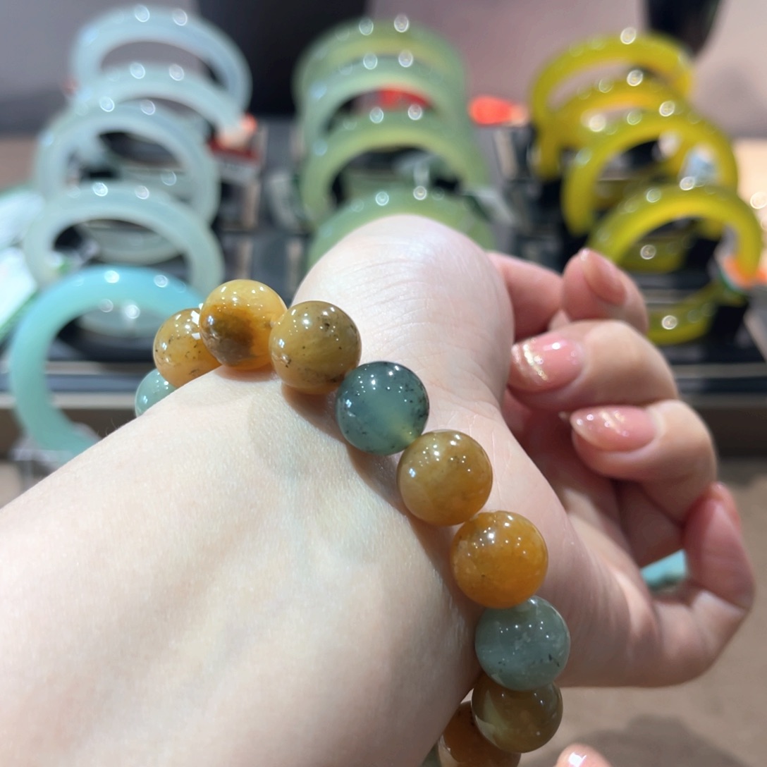 蛇纹石玉手链未镶嵌