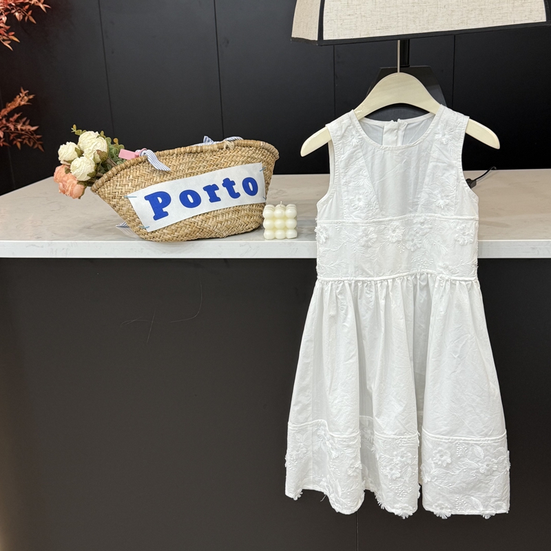 【现货】leomama女童纯棉花朵背心连衣裙夏季裙子女孩洋气公主裙