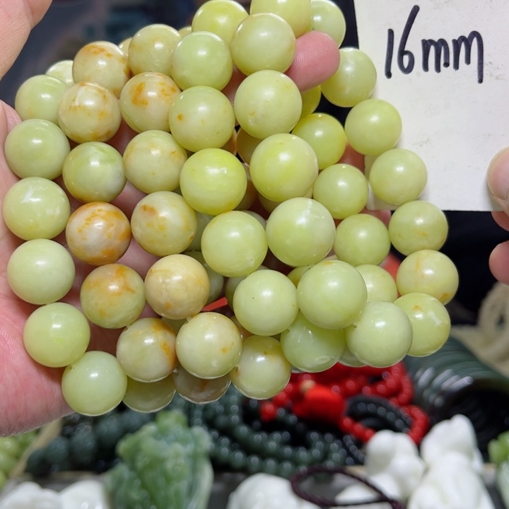 蛇纹石玉手串多样性发货未镶嵌