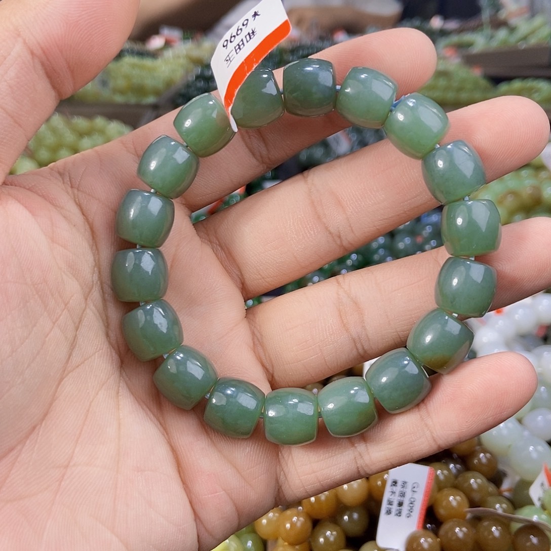 手串未镶嵌和田玉纯天然卡12新疆且末料且末蓝多样性发一