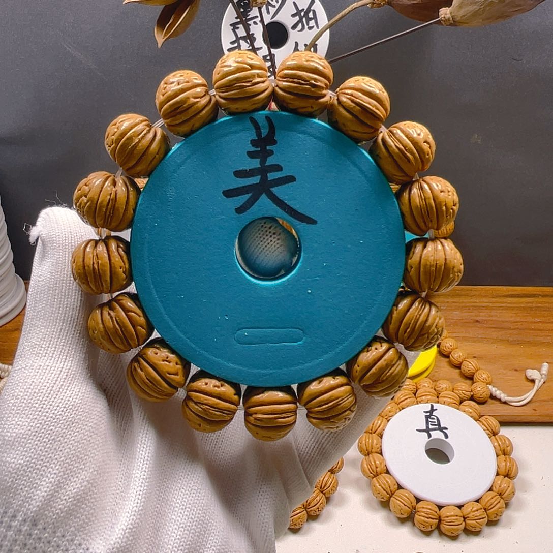 黄桃小苹果，桃核手串