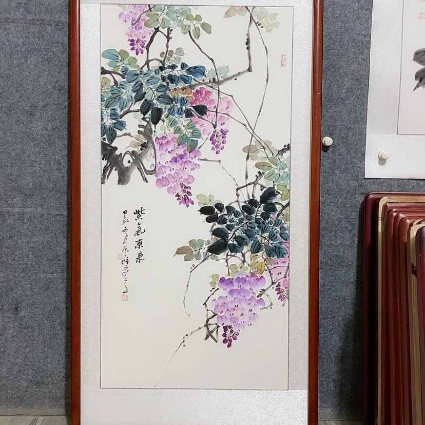 【闪购商品】国画书画作品带框，125×65厘米