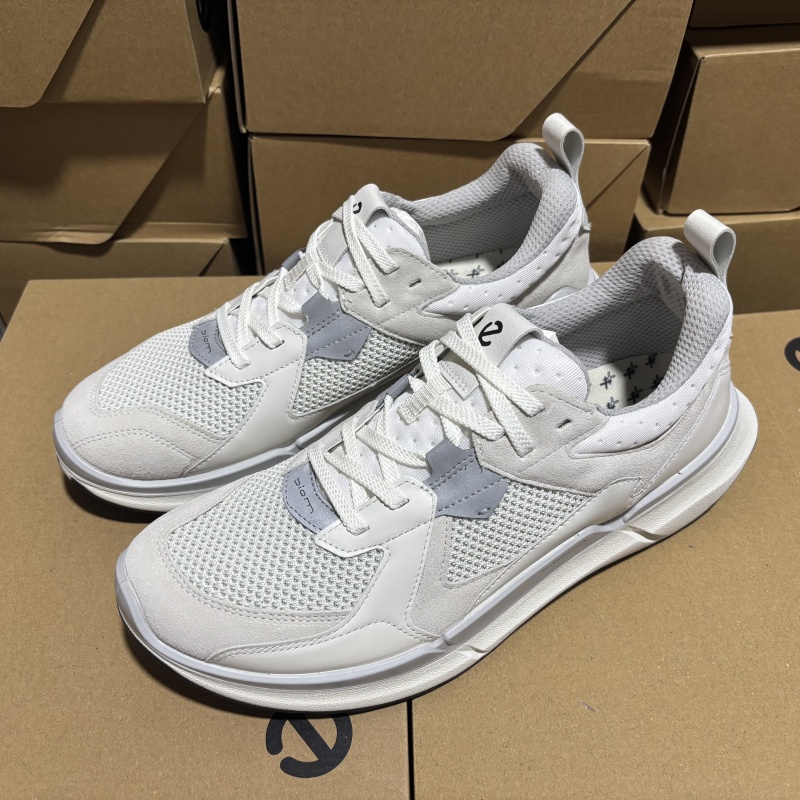 爱步ECCO男士夏季低帮轻便透气网面舒适软底跑步休闲运动鞋830774