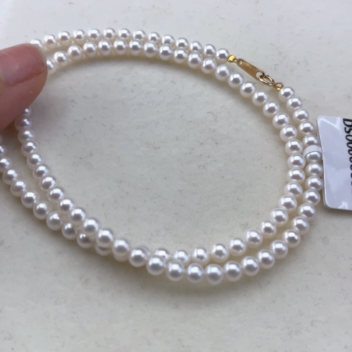 淡水珍珠颈饰18K金镶嵌4➕极光炫彩高品