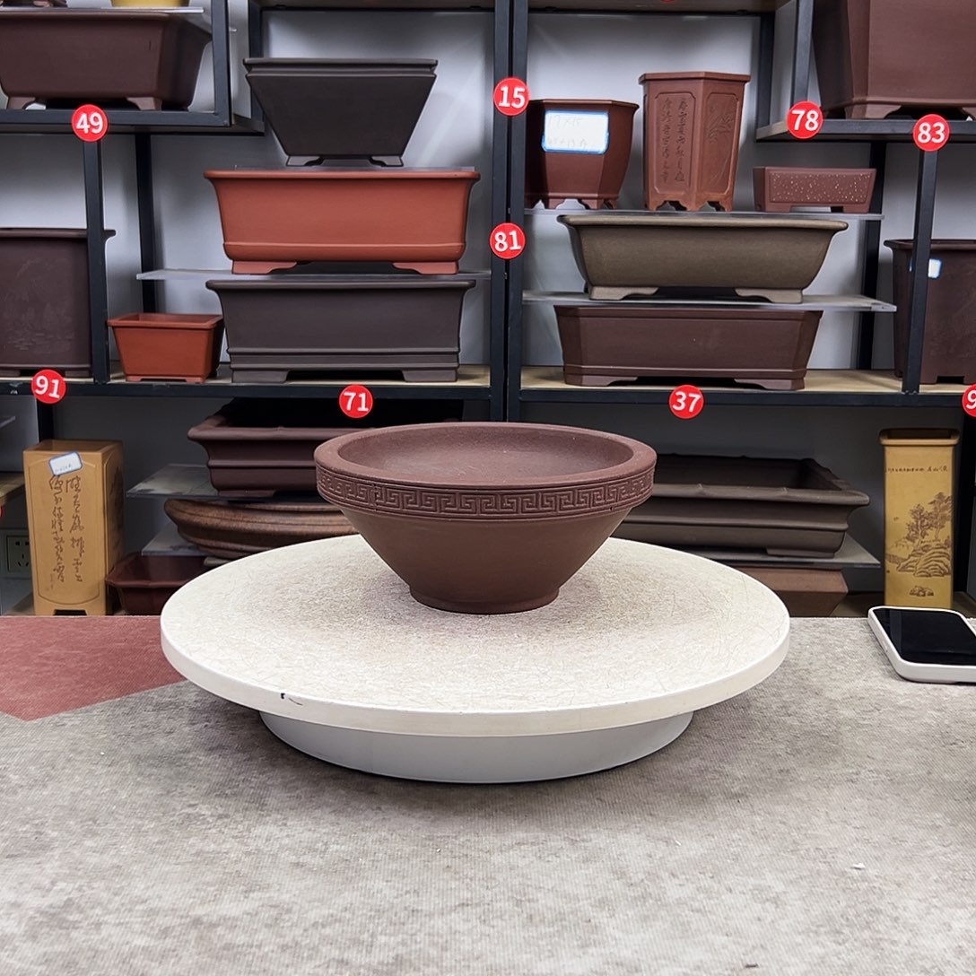 紫砂花盆内口20，内深10