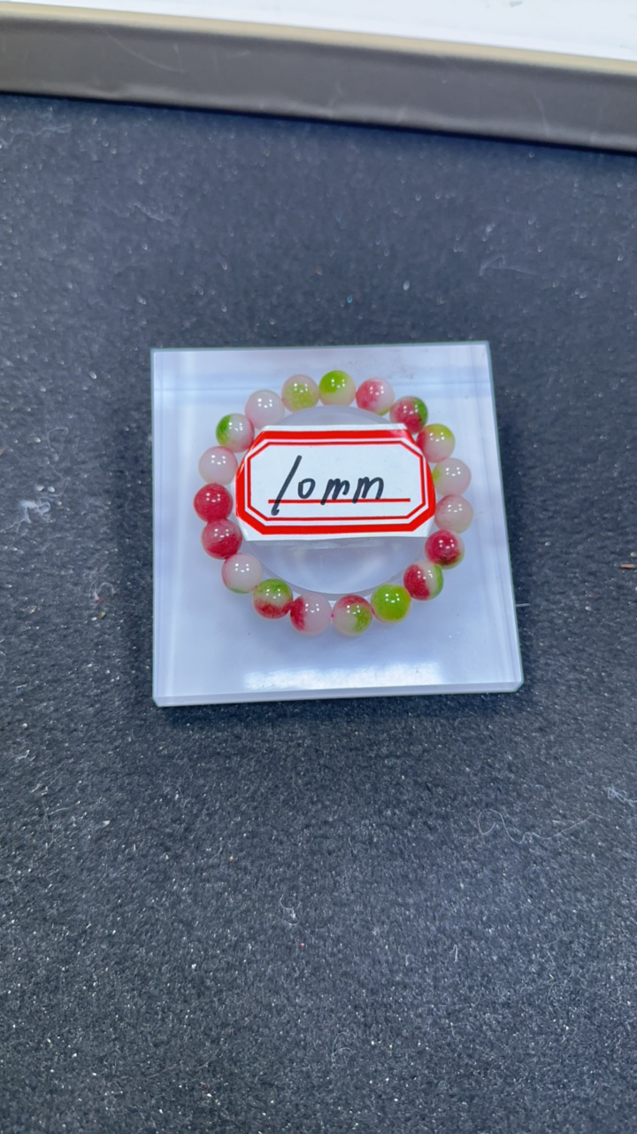绿粉飘红10mm手串发一条B92