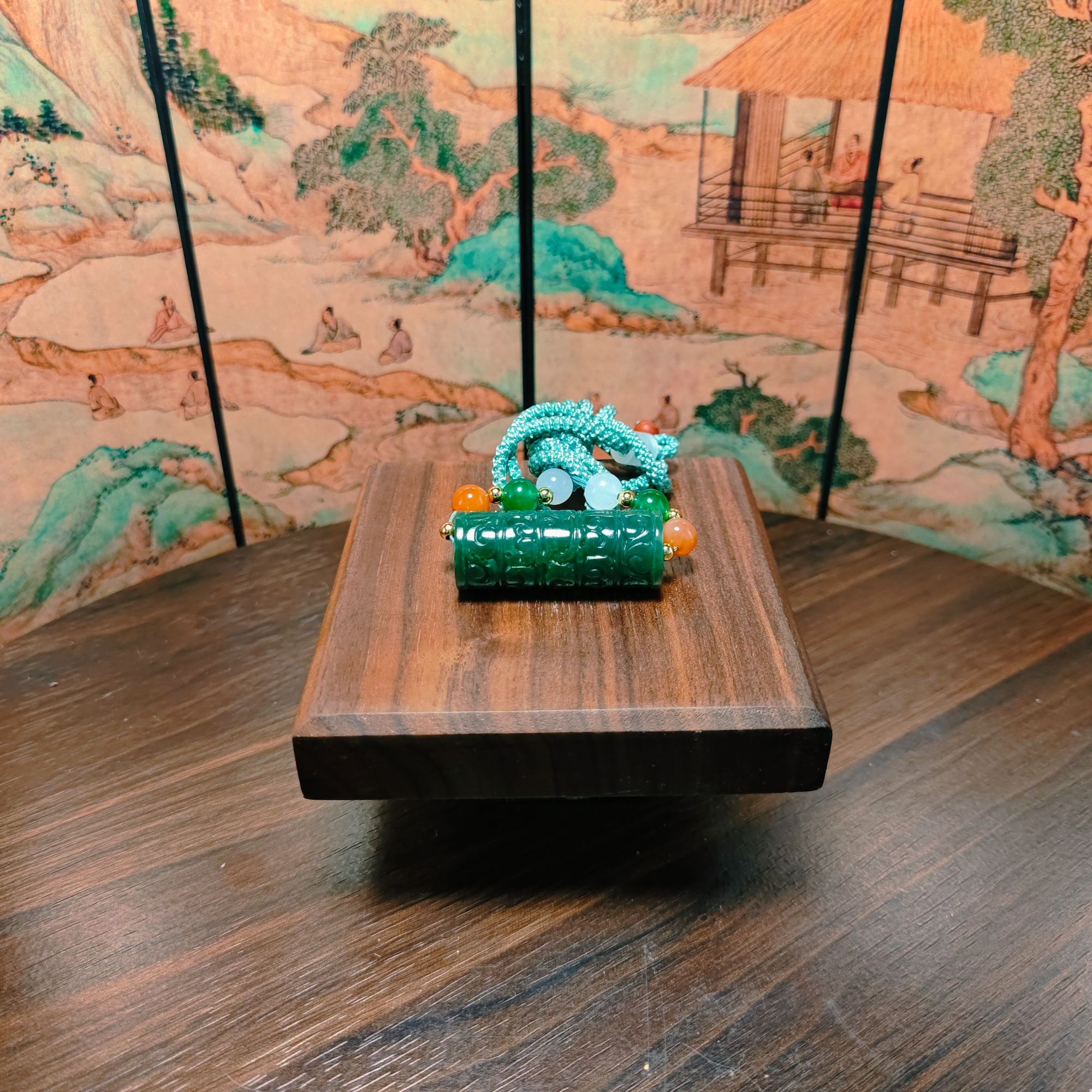 L和田玉碧玉玉勒子吊坠1871