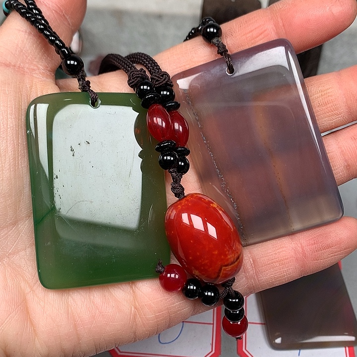 笑***生玛瑙/玉髓未镶嵌颈饰