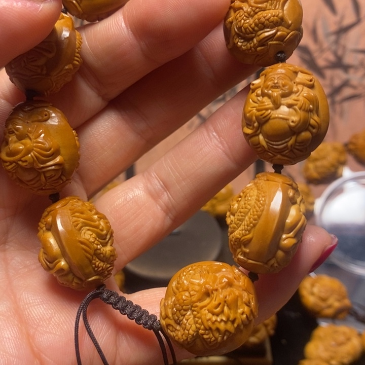 橄榄核手串/手链龙财