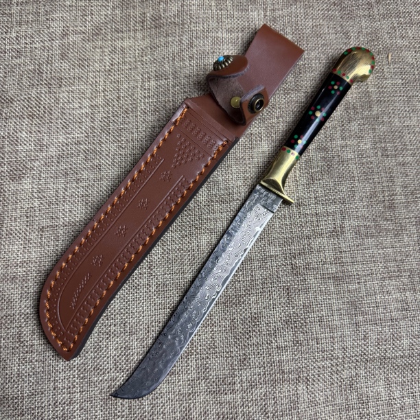 3892 龙泉昊天宝剑大马士革牛皮未开刃