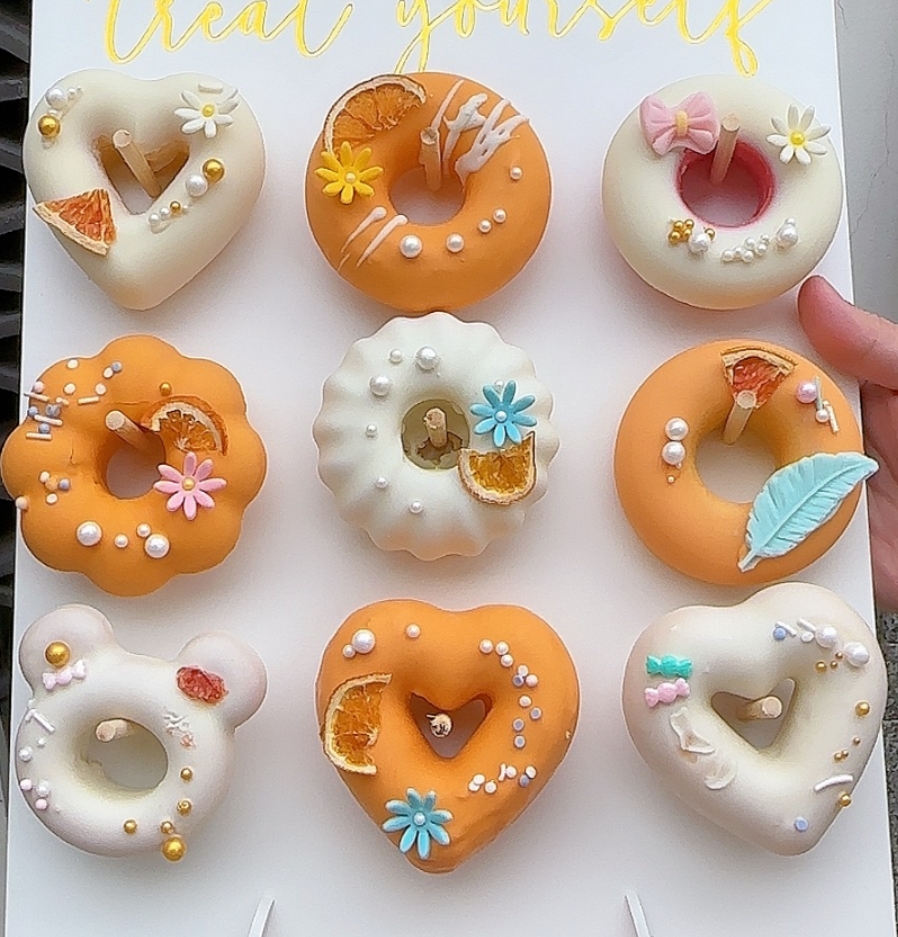 甜甜圈巧克力配件彩色羽毛手工迷你蝴蝶结慕斯杯甜品配件可食用