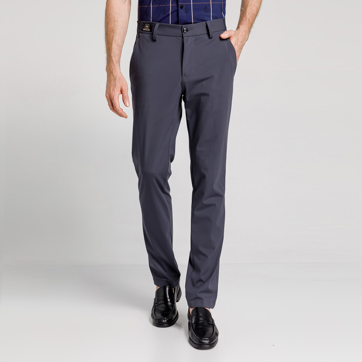 路卡迪龙-夏季长裤男裤凉感夏季修身薄款透气休闲裤140211003