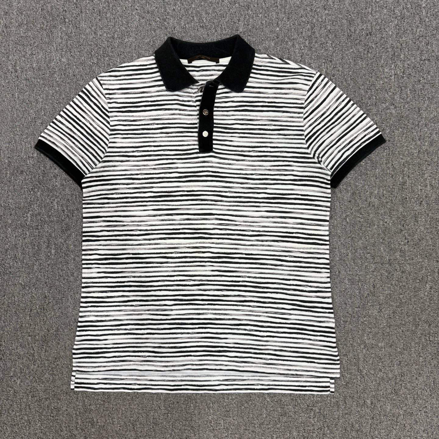 99新 LouisVuitton/路易威登 15015792 条纹短袖Polo衫 S码