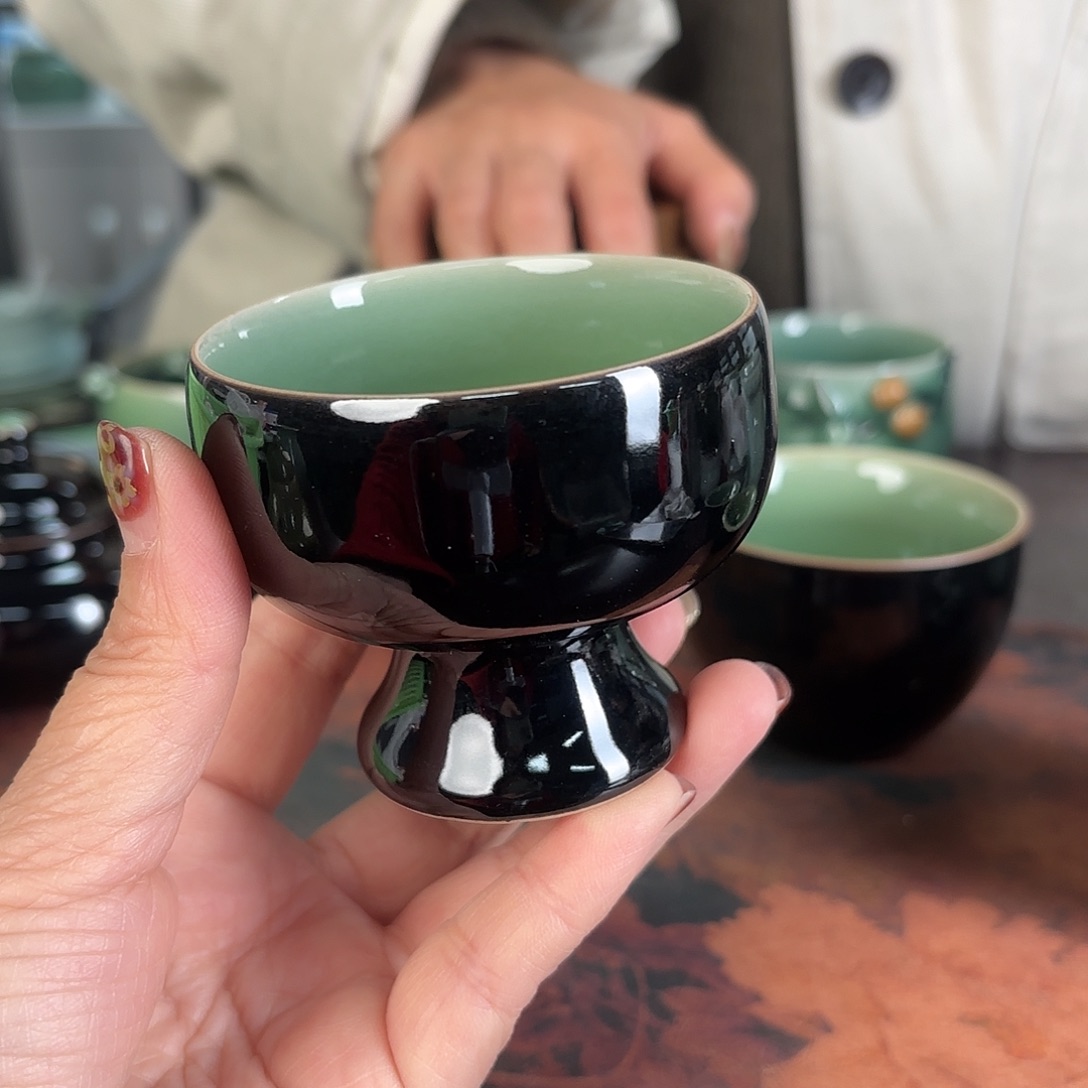 龙泉云间青瓷小米茶器