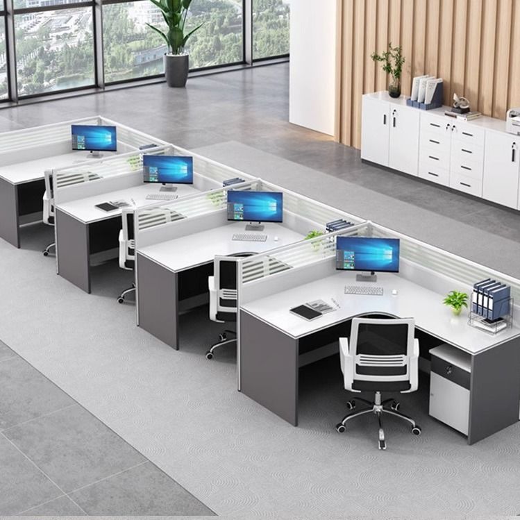 职员办公桌椅组合简约现代办公桌办公室桌子6人隔断员工屏风卡座