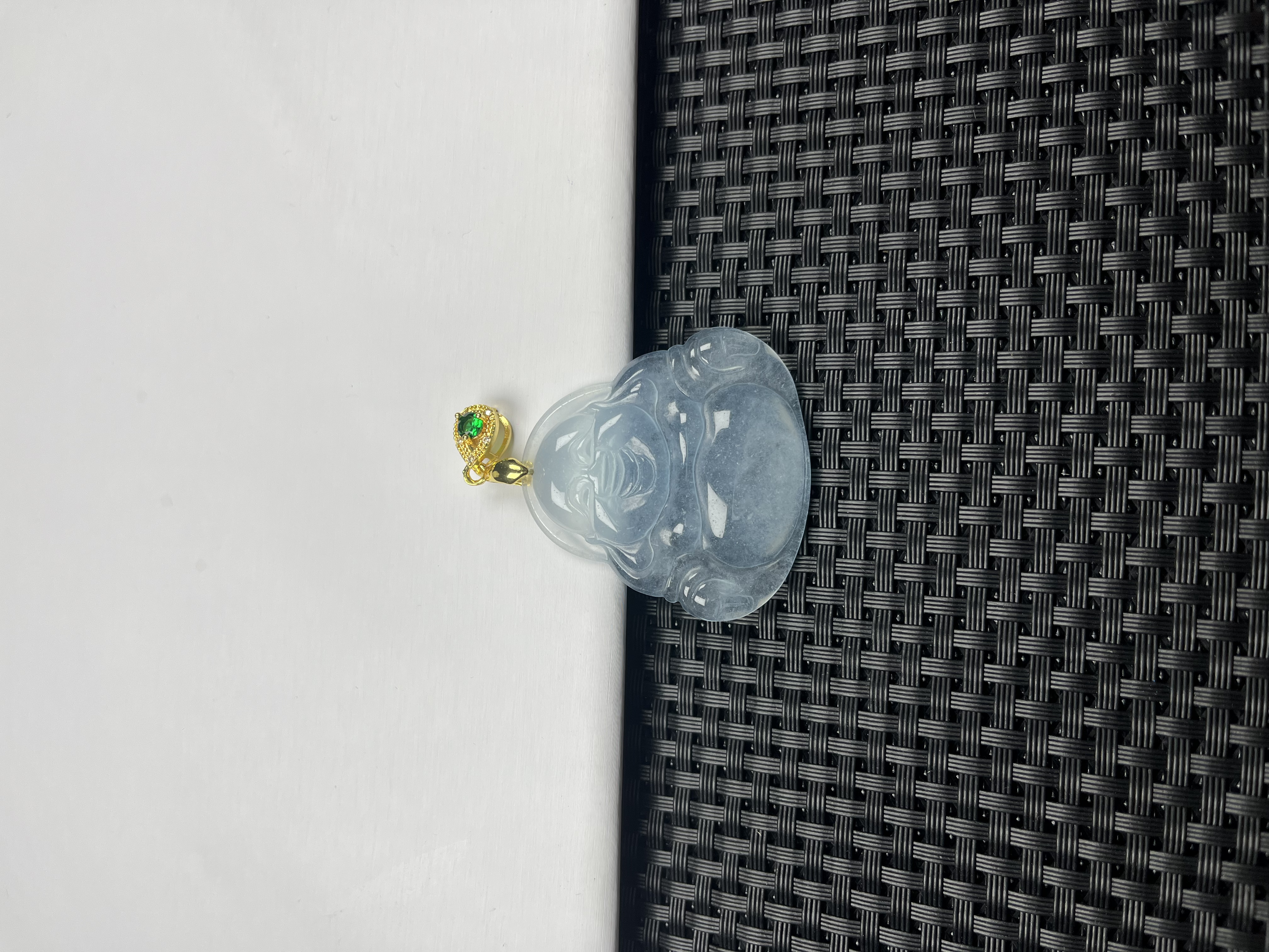 (缅甸老郑珠宝)W40蓝冰大佛公时尚精美气质百搭款吊坠