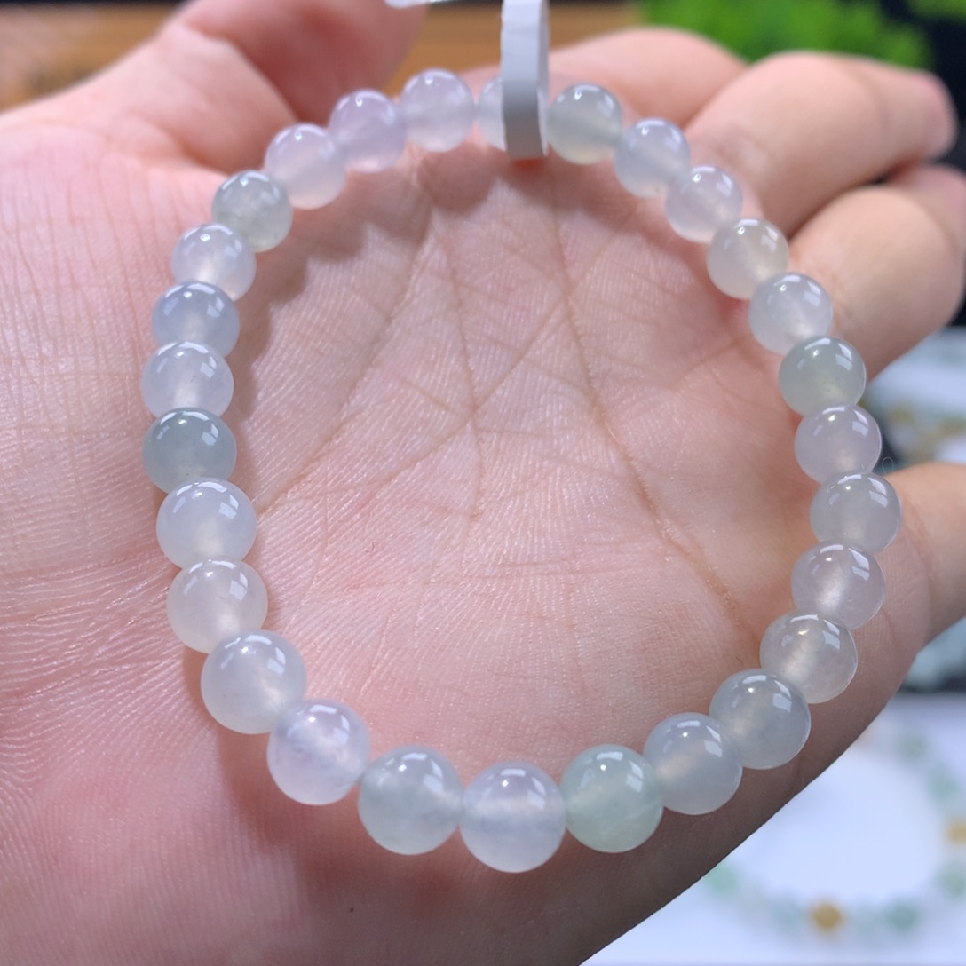 翡翠未镶嵌手链卡6.3