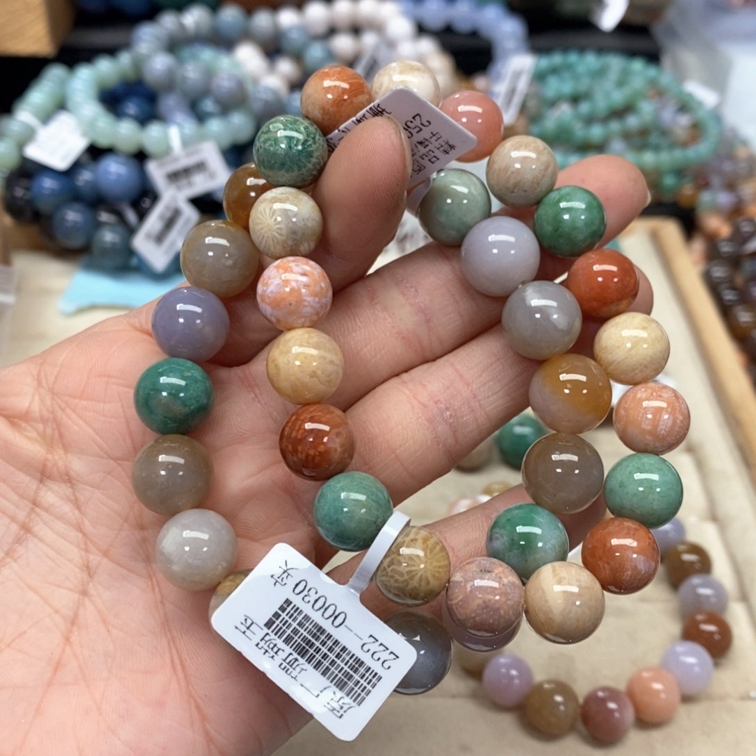 硅化珊瑚（珊瑚玉）手链未镶嵌月**语291