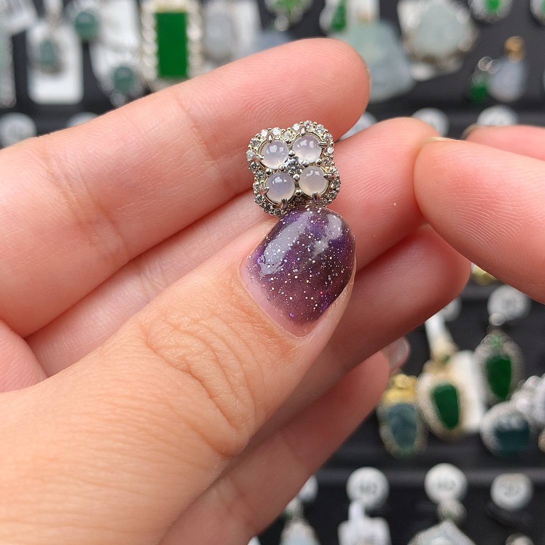 翡翠银S925镶嵌颈饰