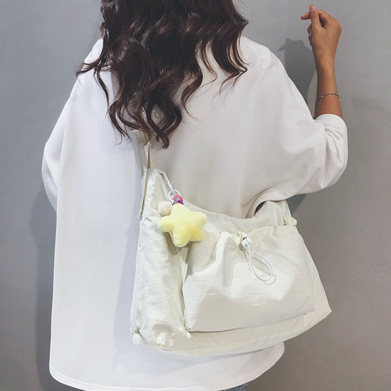 简约慵懒风大容量帆布包女2025秋冬新款上班通勤托特包休闲斜挎包