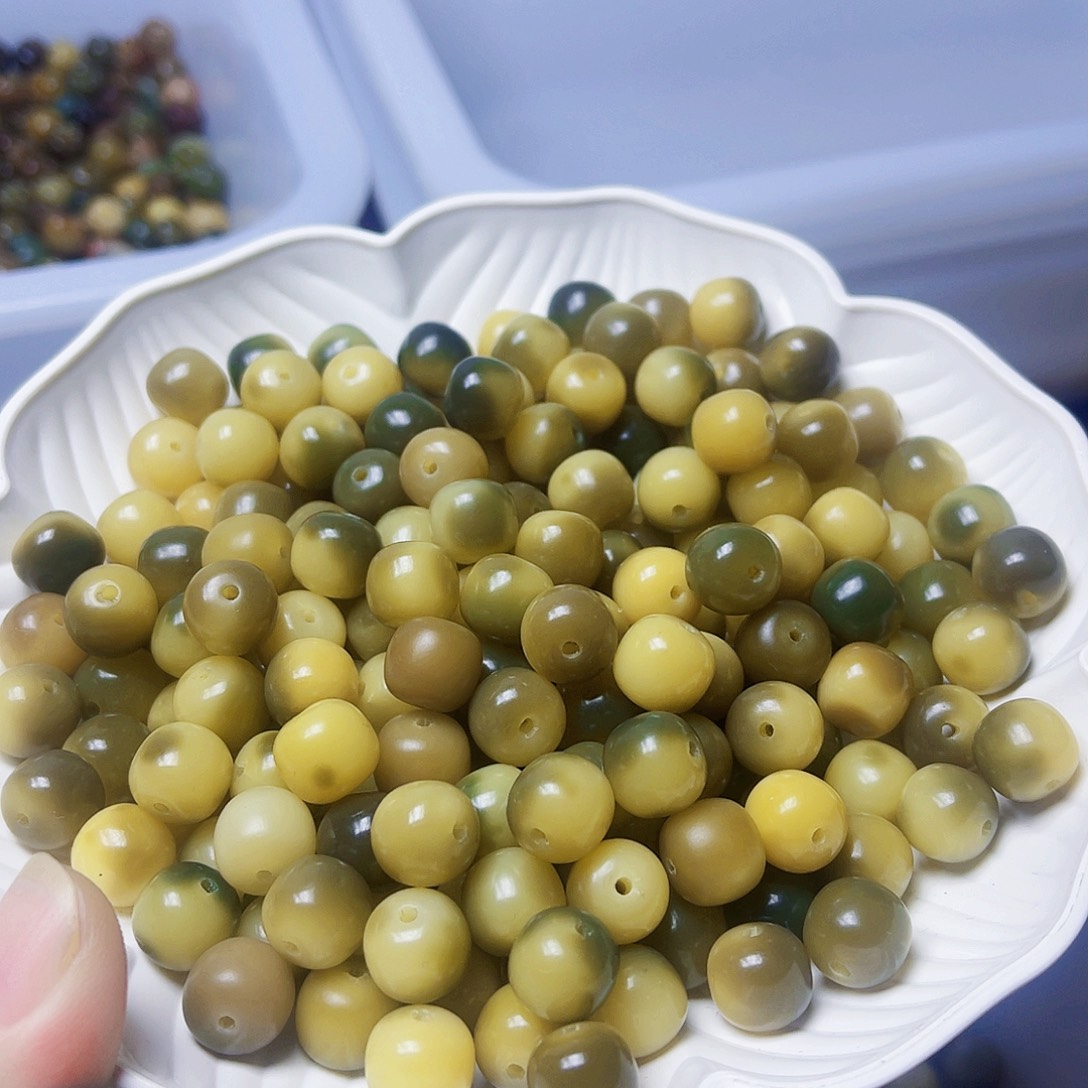 吊坠白玉菩提白玉菩提11微瑕渐变桶50颗卡灯牌宠50颗