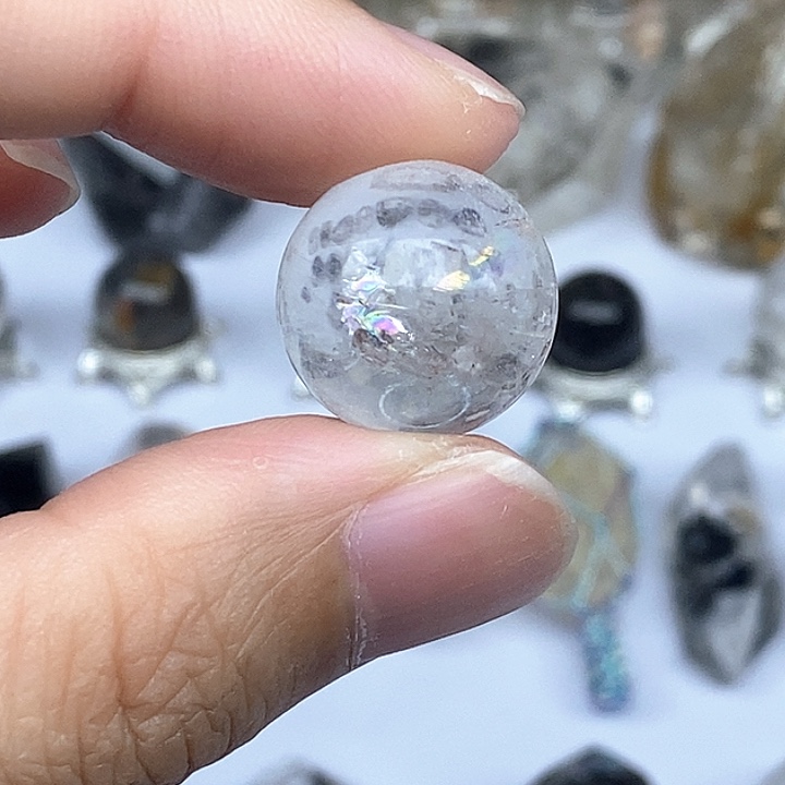 水晶颈饰未镶嵌闪灵钻圆珠16mm+